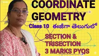 Coordinate Geometry Class 10 CBSE l 🔥 Section Formula & Midpoint Formula | Trisection l 3 Marks PYQs