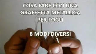 Cosa fare con i Fermagli clip per carta | 8 modi per usare una Graffetta metallica per fogli