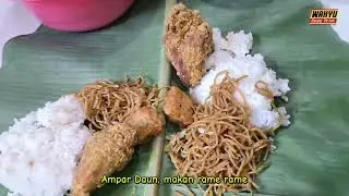 Ampar daun, makan rame rame