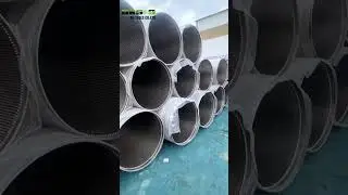 Large-Diameter Stainless Steel Wedge Wire Screens#WaterFiltration #IndustrialScreens #ProcessWater
