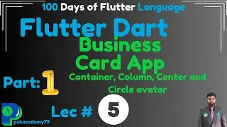 Flutter Business Card with Circle Avatar | Flutter UI Design