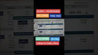 Dubai to Kozhikode (Calicut) Ticket Big Offer |TRAVEL BROKERS #uae #india #shorts #status