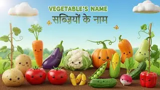 Learn Vegetables Names | सब्ज़ियों के नाम हिंदी & English में | Fun for Kids
