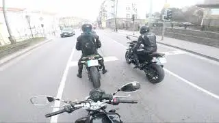 #4 MotoVlog Two kawasaki Z800 meets Yamaha fz6n. Daily riding in Vilnius streets.