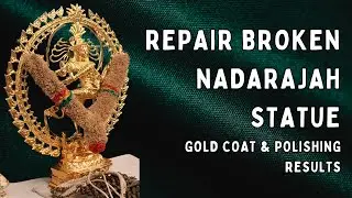 Repair Broken Brass Statue with Gold Coat & Polish Results