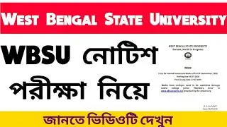 West Bengal State University Exam Updates 2020: WBSU Exam 2020: WBSU Final Year Exam 2020