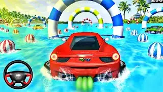 Water Surfer Car Race Gameplay - Water Car Stunt | Water Car Driving and Racing - Android Gameplay