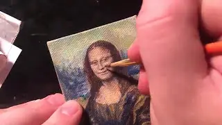 Mona Lisa Miniature Oil Painting - (Speed Paint)