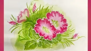 How To Paint Morning Glory Wet On Wet | Step By Step Painting For Beginners | Acrylic Painting