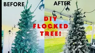 HOW TO PERMANENTLY FLOCK YOUR OWN TREE!!//REAL FLOCKING POWDER!!//DO IT YOURSELF!!