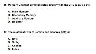 Complete GK and Computer PyQs Important for Junior Assistant and FAA Exam Jkssb Part 47th 2025-26 