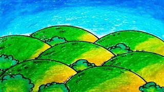 How to draw Chocolate Hills|Easy Drawing #drawing#drawingtechniques  #easydrawing #howtodraw 