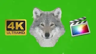 Pixelated Wolf & Snow - Green Screen Footage Free 4K