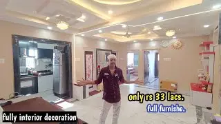 fully furnished 3bhk flat for sale just 33 lacs / pH - 8620975816 / modular kitchen / puja space /