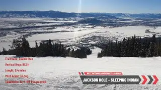 Jackson Hole - Sleeping Indian 🔷️🔷️- Steep ungroomed double blue with nice views!