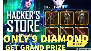hacker store in freefire | only 9 diamond get grand prize || #undirected_gamer | new bundle