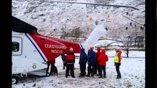 LAMRT 2015 training  with the new HM Coastguard rescue helicopter