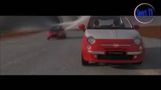 3DS Max V-ray Two Fiats 500  Race