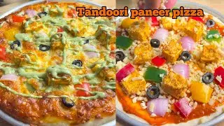 Tandoori paneer pizza 🍕|| paneer pizza recipe || homemade pizza recipe 😋