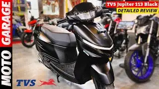 TVS Jupiter 113 Stealth Black Colour  New 2025 Model Detailed Review