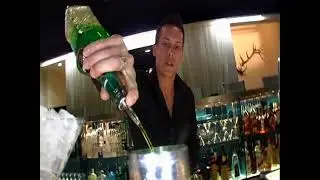 Another little Midori cocktail (Grape Expectations) at The Long Room in Melbourne