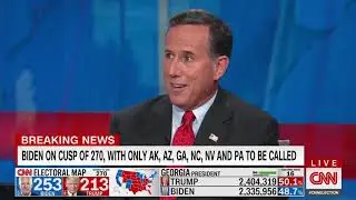 CNN's Rick Santorum gets racist defending MAGA intimidation mobs during election vote count