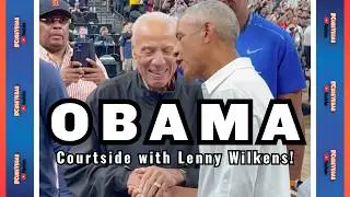 [4K]  President Obama Greets Lenny Wilkens  |  Courtside at Team USA Basketball