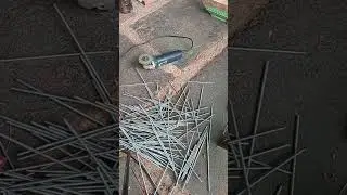 Thread rod cutting and grinding with angel grinding machine #cuttingskills #threadrod #machine 