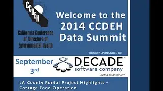 CCDEH Data Summit Session &ndash; LA County Portal Project &ndash; September 3, 2014