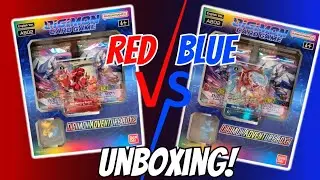 Unboxing 2X Digimon Adventure Box 2 - Red VS Blue!
