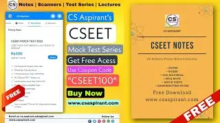 FREE CSEET TEST SERIES + NOTES COLLECTION ACCESS 