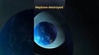 Earth destroy Neptune 🤯#PlanetDestruction #moon#blackhole #earth#solarsystem#defence#sun