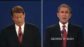 Al Gore sighing at George W. Bush&rsquo;s stupidity