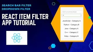React Item Filter App Tutorial #reactjs #javascript #webdevelopment for beginners