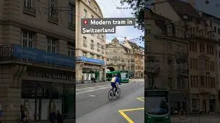 Ideal public transport in Switzerland 🇨🇭Modern tram. Basel 🇨🇭 современный трамвай в Швейцарии