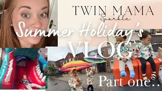 Summer Holidays Vlog Part 1 | 🌿Real Mumlife with Twins | Stay & Play, Town Trips + Chaos!