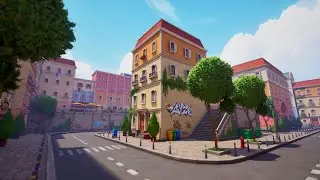 Modular EuropeanTown - 3D Environment for Games on Unreal Engine 5 (Trailer)