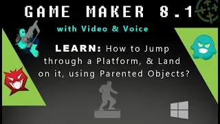 Game Maker 8.1: How to Jump through a Platform, & Land on it, using Parented Objects?