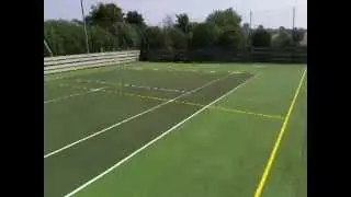 A re-painted mulultiplay tarmacadam surface. www.tennis-court-maintenance.co.uk