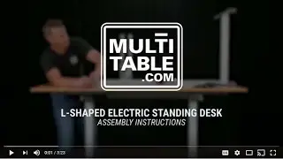 MultiTable L-Shaped Standing Desk Easy Assembly