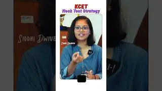 KCET Mock Test Topper's Strategy 👨🏻&zwj;🎓👩🏻&zwj;🎓📚