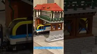 The Crooked Switch at Midtown! Brick Train Heroes Save the Day #railtrack #legocity