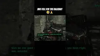 Ragebait the Outcasts with stolen Armor 😂#fallout