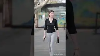 China Street Style ✨ | Black & Grey Outfit Look #shorts ##shortvideo