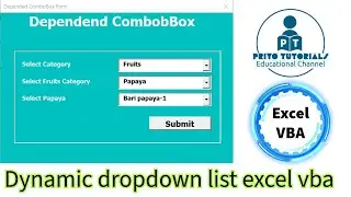 How to create dynamic dropdown list excel VBA in Bangla