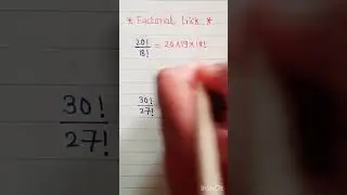 factorial trick #tricks #maths #viral