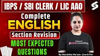 IBPS Clerk/ SBI Clerk/ LIC AAO 2025 | English Most Expected Questions | by Harshita Ma'am