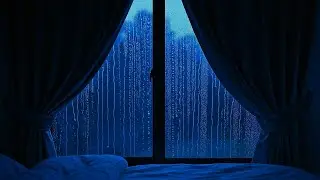 Rainy Night Cityscape Ambiance | Windowsill Sleep Sound | Urban LoFi Focus