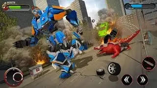 ► Real Crocodile Robot Futuristic Car Transform Android Gameplay
