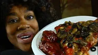 ASMR Pizza and Wings Mukbang 🥂🍕 ASMR Triggers Chewing Whispering Finger licking